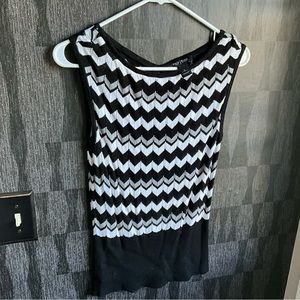 Black and white striped tank top White House black market